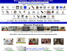 Tablet Screenshot of masonicpostcards.com
